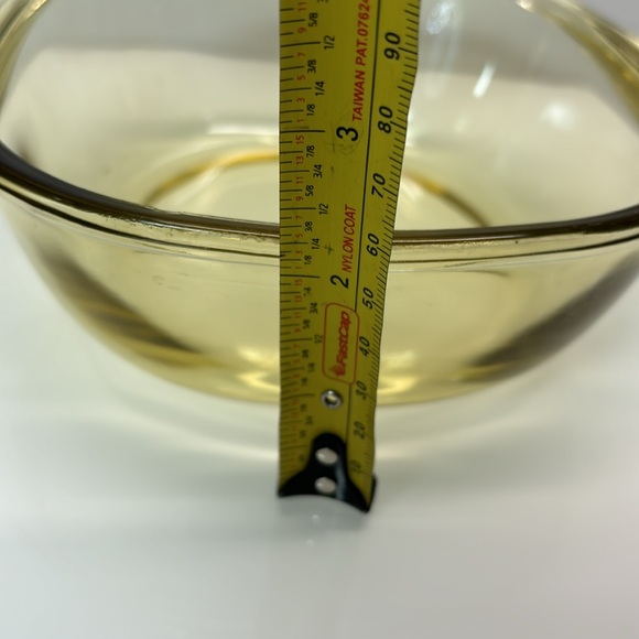 Vintage Pyr-O-Rey Dynaware Amber Yellow Glass Individual Casserole Baking Dish - Picture 4 of 6